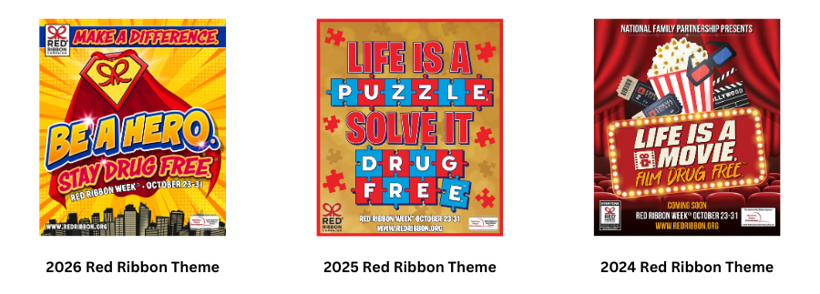 2026 Virtual Activities Red Ribbon Theme Banner